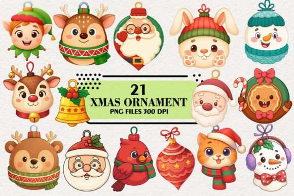 Download Cute Christmas Ornaments Clipart - Christmas ornaments Collection