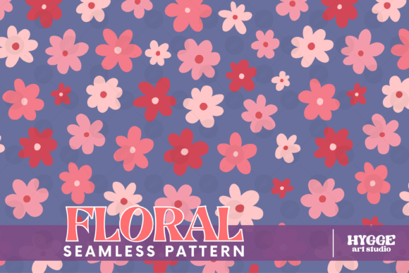 Download Retro Flowers Seamless Pattern Paper PNG - Premium Resources
