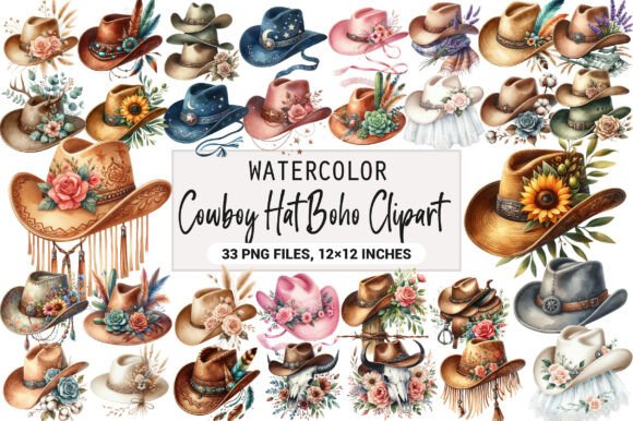 Download Cowboy Hat Boho Clipart - Premium Resources