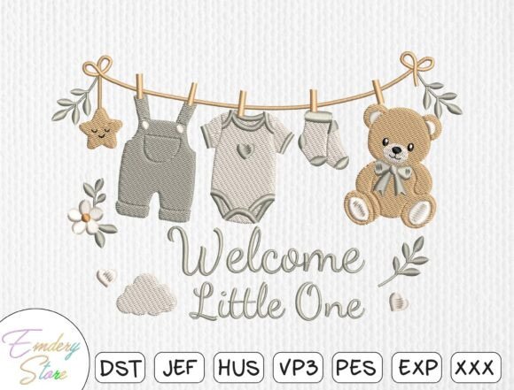 Download Newborn &amp; Baby Shower Embroidery Design - Baby shower Collection