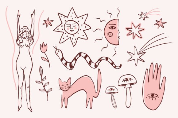 Download Mystic Boho Clip Art - Boho clip art Collection